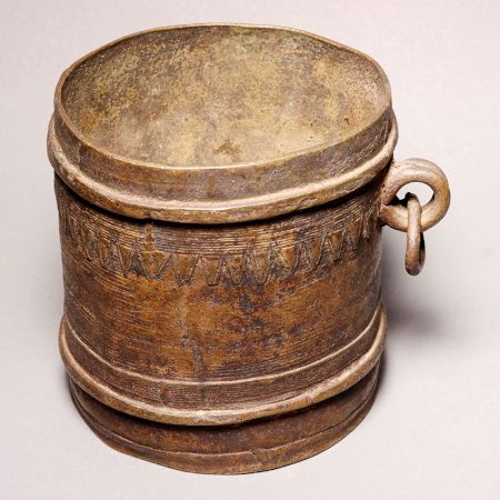 Beautifully Crafted Brass Measurement Pot in Vintage Finish