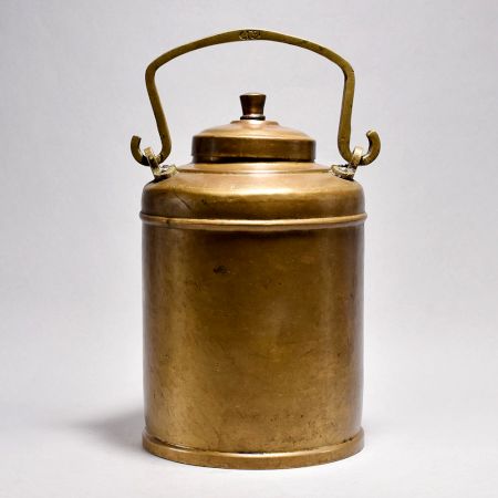 Vintage Finest Brass Milk Pot from Punjab for Decor