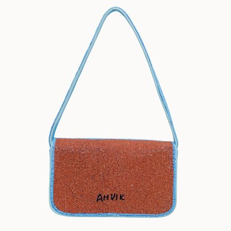 Handcrafted Floral Beaded Shoulder Bag for Women