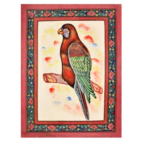 Vintage Bird Paper Painting for Office Decoration