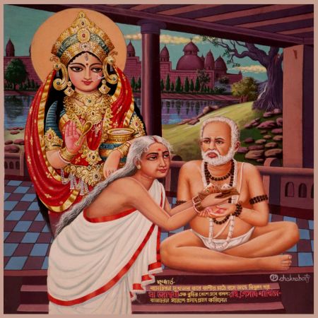 Vintage Paper Painting of Temple for Home Decoration