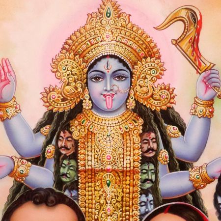 Hindu Goddess Kali Paper Painting for Decoration