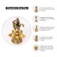 Brass Dancing Ganesha Five Wicks Oil Lamps Or Diyas