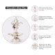 Brass Dancing Ganesha Statue With Five Diyas In Nickel Finish