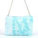 Owl Beaded Blue Cotton Luxury Sling Bag For Women