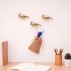3 Pieces Dinosaur Aluminium Golden Heavy Duty Wall Hook