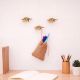 3 Pieces Dinosaur Aluminium Golden Heavy Duty Wall Hooks