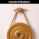 3 Pieces Dinosaur Aluminium Golden Heavy Duty Wall Hooks