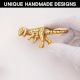 3 Pieces Modern Golden Dinosaur Aluminium Heavy Duty Wall Hook