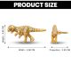 3 Pieces Modern Golden Dinosaur Aluminium Heavy Duty Wall Hook