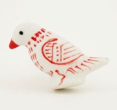 Red Feather Bird Knob
