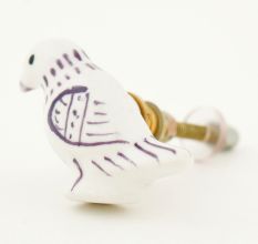Purple Feather Bird Knob