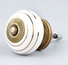 White Golden Line Knob