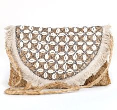 Jute Beaded Banjara Boho Clutch Bag