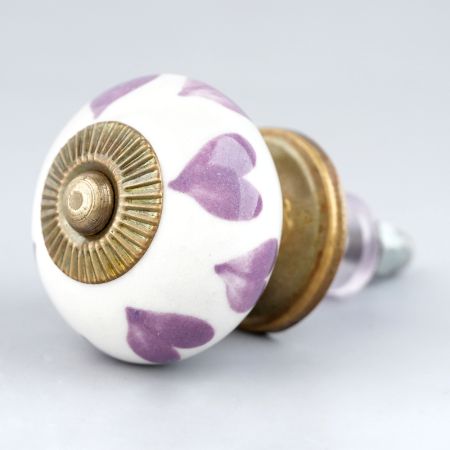 Purple Heart Ceramic Knob