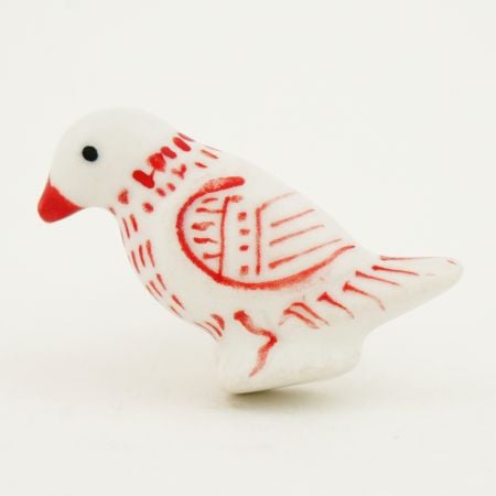 Red Feather Bird Knob