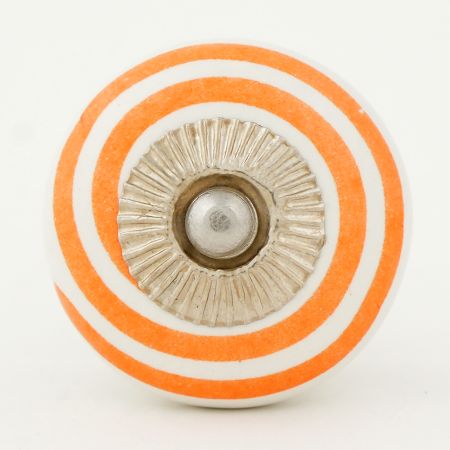 Orange Pattern Flat Knob