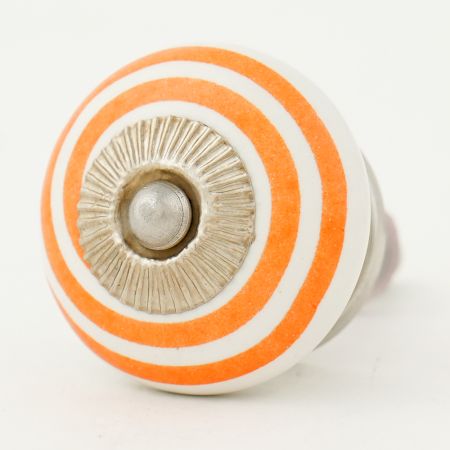 Orange Pattern Flat Knob