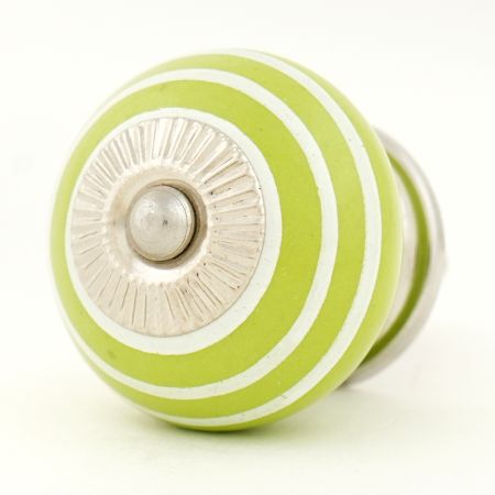 Lime Green White Knob