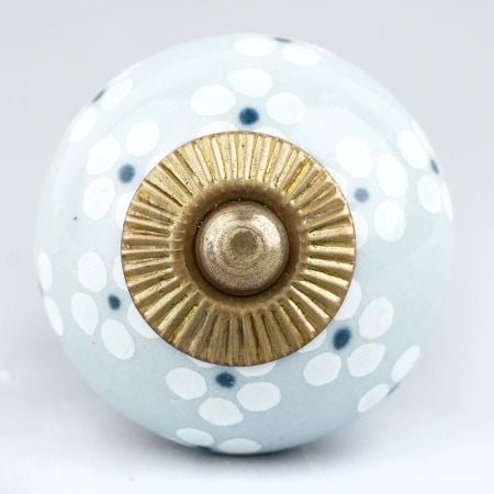 Sage Green Tiny Flower Ceramic Drawer Knob Online