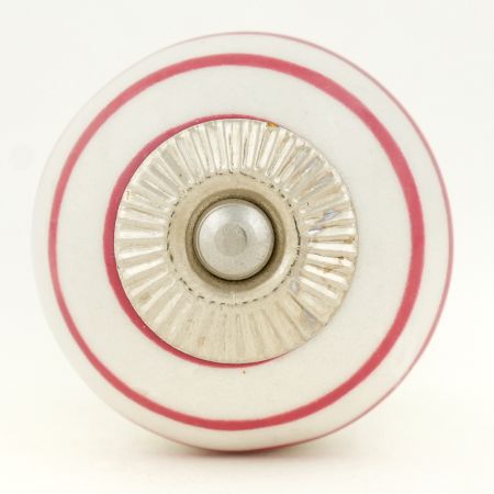 White Knob Pink Striped