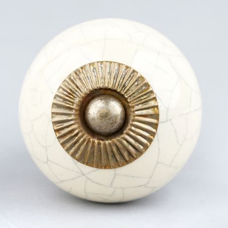 Cream Purple Crackle Wardrobe Knob