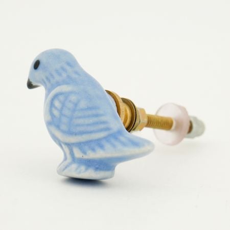 Slate Blue Ceramic Bird Drawer Knob Online