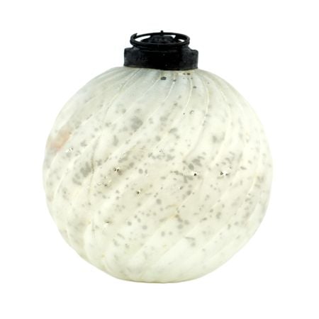 Antique Cream round wave Christmas Hanging