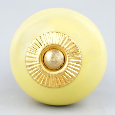 Solid Yellow Ceramic Knob