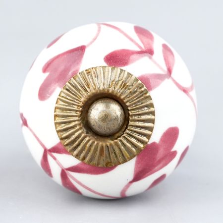 Dark Pink Flower Knob