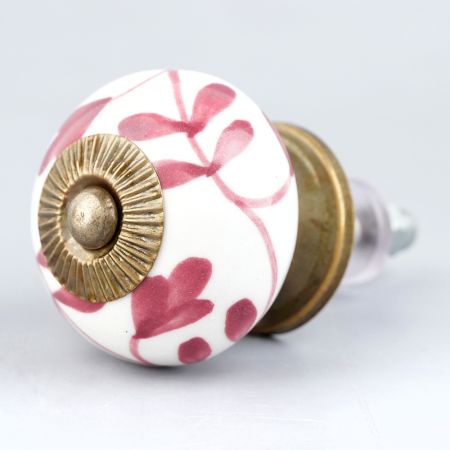 Dark Pink Flower Knob