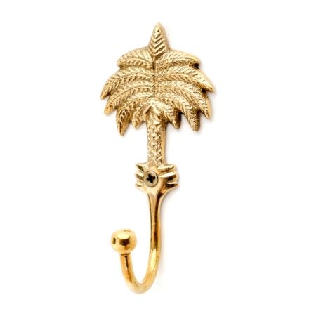 Handmade Brass Palm Tree Wall Hook for Hanging Keys