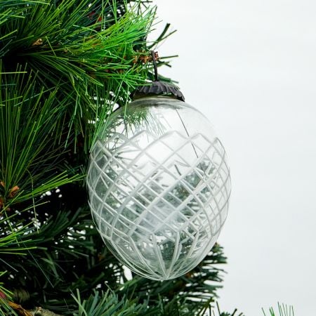 Clear Avocado Box Cut Christmas Hanging
