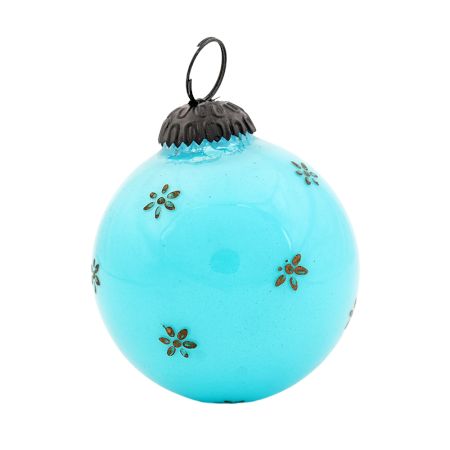 Turquoise Tiny Flower Medium Christmas Hanging