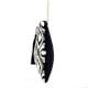 Black And White Ziptop Jacquard Cotton Clutch bag With Tassle