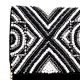 Midnight Monochrome Hand Beaded Geometric Clutch with Chain Strap