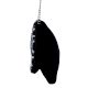 Midnight Monochrome Hand Beaded Geometric Clutch with Chain Strap