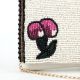 Blush Bloom Minimalist Beaded Clutch with Chain Strap