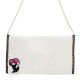 Blush Bloom Minimalist Beaded Clutch with Chain Strap