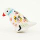 White Multicolored Feathered Bird Knob