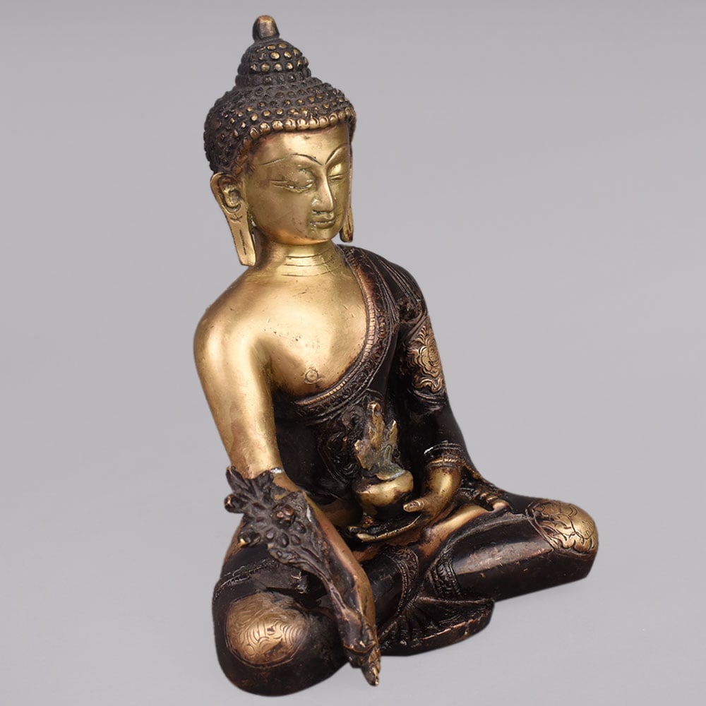 Buddad Brass Medicine Buddha Healing Statue | IndianShelf