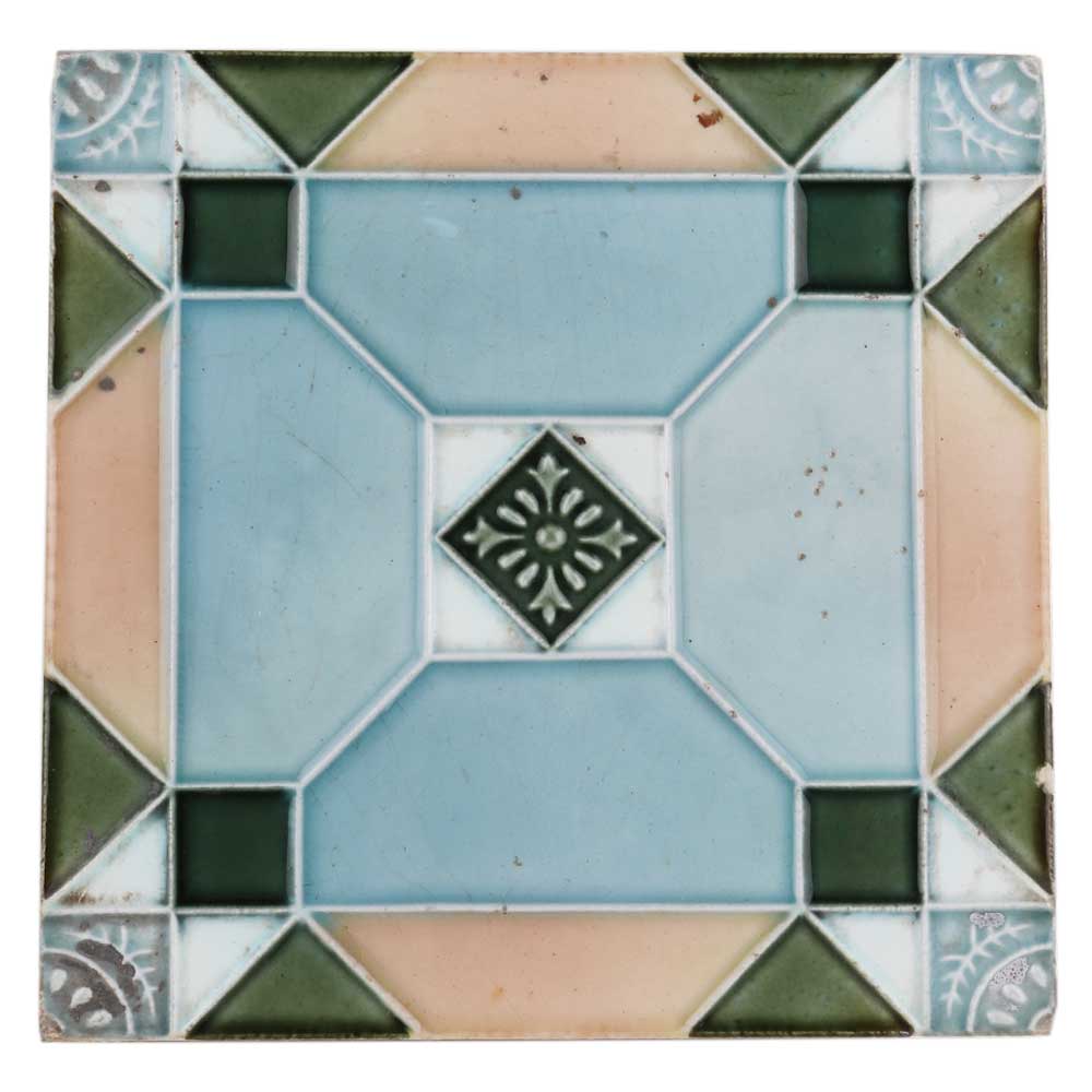 Old Ceramic Tiles Pastel Ceramic Geometric Design Tile