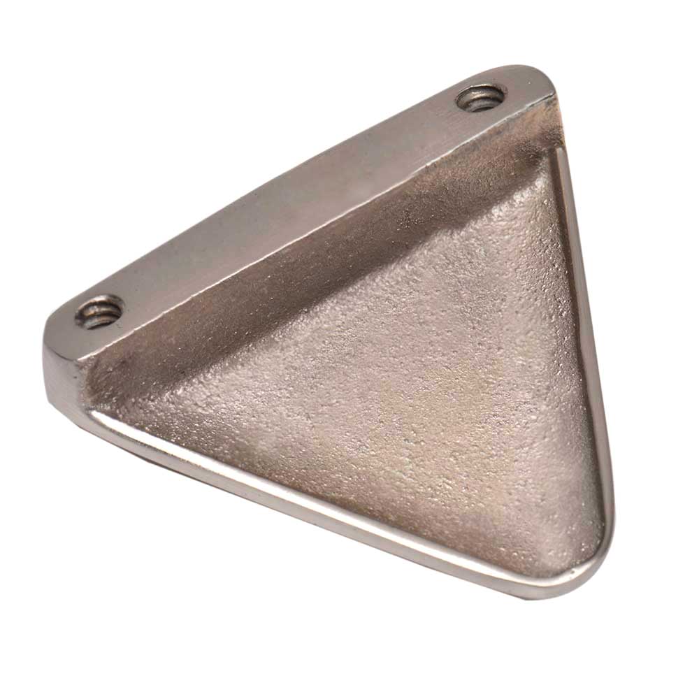 Brass Triangular Shape Knob Drawer Knob In Brushed Silver Color