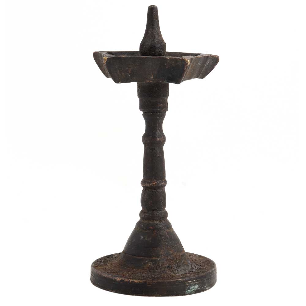 Traditional Brass Nilavilakku Oil Lamp South Indian Long Diya Lamp