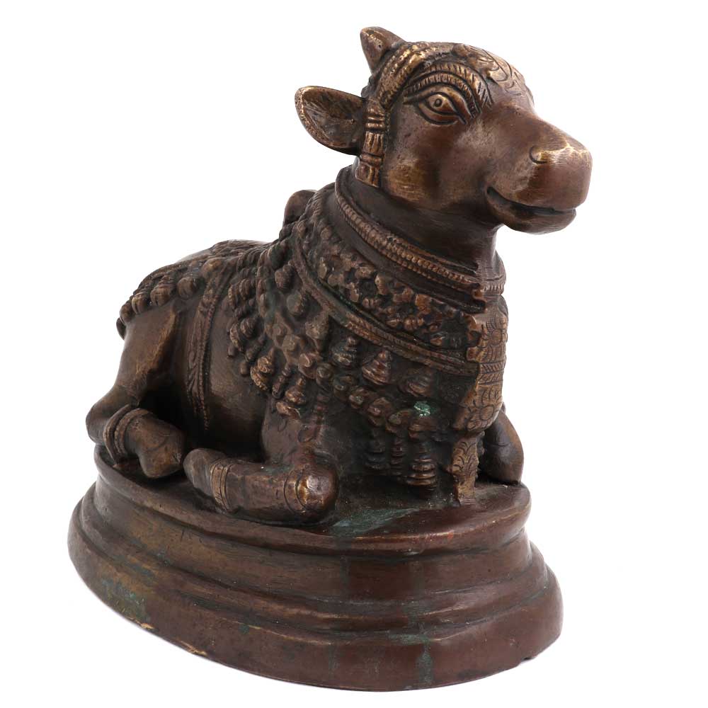 Brass Nandi Statue Sitting