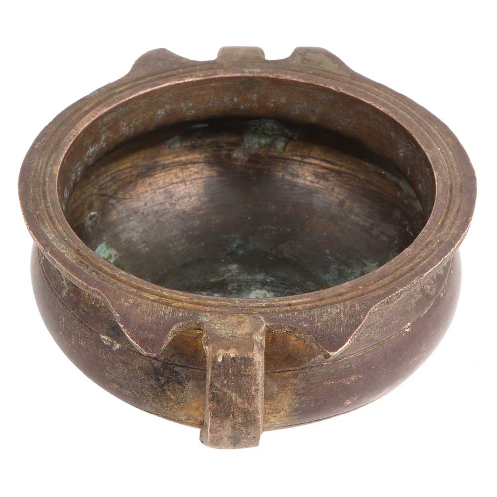 South Indian Brass Urli Bowl With Side Handles